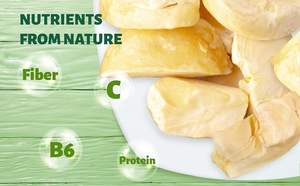 Chips de Durian Dulce 100% Natural Listos para Comer, Sin Azúcar Añadido, Snack de Fruta Liofilizada - Product Image 4