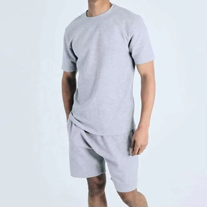 Conjunto de Camiseta y Pantalones Cortos de Verano para Hombre, Ropa Deportiva Informal de Algodón, Ajuste Delgado, Ropa de Gimnasio, Conjunto Doble Cómodo - Product Image 2