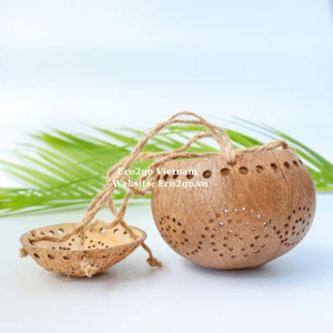 Pot de noix de coco naturelle/Pot de bol de coquille de noix de coco support de plante/Pot de noix de coco fabriqué au Vietnam - Product Image 1