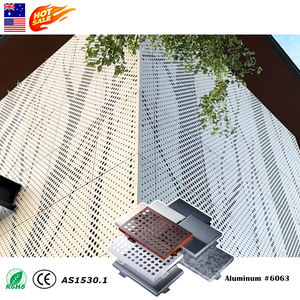 Panneau de façade perforé en aluminium architectural moderne <span class=keywords><strong>pour</strong></span> revêtement mural, décoration intérieure/extérieure, écran de séparation - Ignifuge - Product Image 1