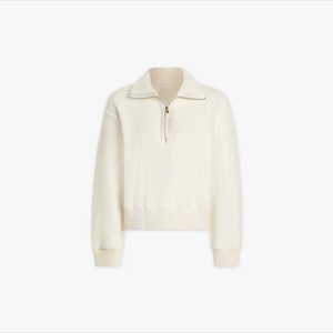 Haut en molleton doux et pelucheux à demi-fermeture éclair pour femme Design tendance et confortable par temps froid - Product Image 1
