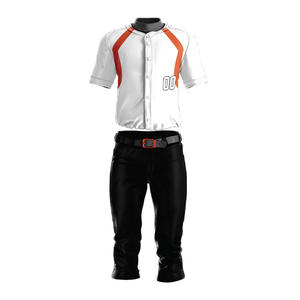 Conjunto de uniforme de béisbol 100% poliéster personalizado al por mayor para hombre calidad única y característica transpirable para jugar en equipo - Product Image 2