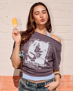 T-shirt pour femme à col rond, manches courtes, coupe ample, streetwear, avec imprimé graphique, détails écologiques, été, personnalisé - Product Image 5