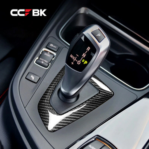 Para <span class=keywords><strong>BMW</strong></span> F20 F21 F22 F23 F30 F31 F32 F33 F36 2013-2021, molduras interiores de carbono seco, cubierta del panel de la palanca de cambios del control central - Product Image 3