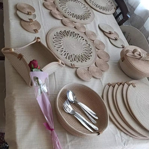 Best Sale Price Handicraft Seagrass <b>Woven</b> Table <b>Placemats</b> for Tableware Straw Rattan <b>Placemat</b> Decor table accessories - Product Image 3