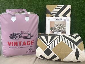 Exclusivo Juego de Edredón de Algodón Puro, Colección de Ropa de Cama Estampada con Juego de Edredón Ultra Cómodo para Hotel y Dormitorio - Product Image 5