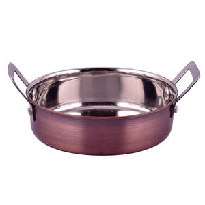 Mini plat de service en cuivre antique - Product Image 1