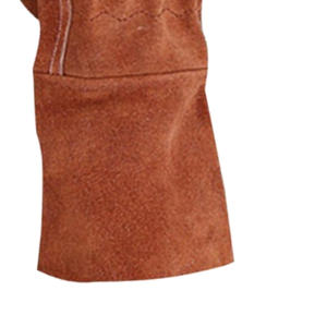 Guantes de soldadura de algodón/cuero hasta el codo con resistencia al calor transpirables y antideslizantes para soldadura de arco MIG de alta resistencia - Product Image 5