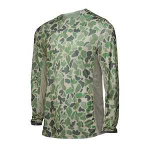 Camisa de caza de pesca de rendimiento para hombres UPF 50 manga larga que absorbe la humedad camuflaje ropa al aire libre con malla transpirable - Product Image 3