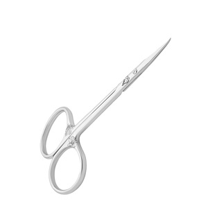 Tijeras para Cutículas de Uñas al por Mayor, Hoja Recta y Afilada, Punta Curva, Acero Inoxidable, Acabado Arenado, Tijeras para Manicura y Belleza - Product Image 1