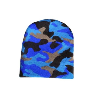 New Arrival Top Quality Best Hot Sale Unisex Knit Soft <b>Warm</b> Custom logo Winter Short Cuffed Camo Beanie <b>Hat</b> - Product Image 5