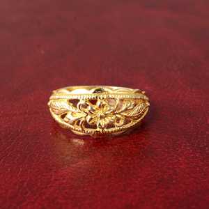 ¡Novedad de 2024! Anillo de banda celestial chapado en oro o latón, nuevo anillo de banda de flores para mayoristas para hombres y mujeres - Product Image 1