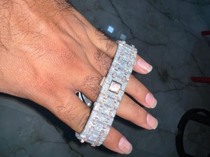 Joyería de diamantes de plata Hip Hop de lujo para reloj suizo para hombres y mujeres 'Ice Out' Iced Bling Antique banda de acero inoxidable cuarzo ETA - Product Image 4