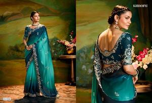 ผ้าส่าหรีแบบแห้งเร็วผ้านีโอดีมีน้ำหนักเบาทันสมัยใส่ได้ทุกฤดูสำหรับปาร์ตี้งานแต่งงานงานแต่งขายส่งจำนวนมาก - Product Image 3