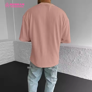 T-shirt d'été pour homme de haute qualité, coupe oversize à épaules tombantes, grandes tailles, 100 % coton respirant, short écologique, dernière collection - Product Image 2
