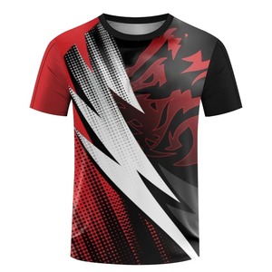 Camiseta de verano para hombre, ropa deportiva de cuello redondo, ropa de entrenamiento de Bádminton de gran tamaño de manga corta para hombre, stock - Product Image 4