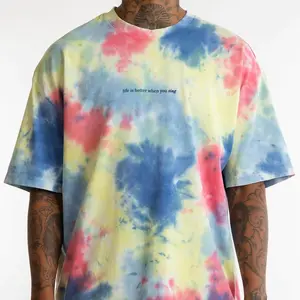 Custom Logo Graphic Tees T-shirts Hip Hop Men's Silk Screen Printing Vintage Distressed Acid Wash T-Shirt Oversized T-Shirts