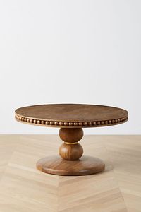 แท่นวางแบบตั้งสูงทำจากไม้อะคาเซียแท่นวางเค้กสำหรับเสิร์ฟเค้กและผลไม้ - Product Image 5