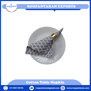 Serviette de table imprimée en 100% coton en gros Serviette en tissu brodé imprimé en bloc à vendre - Product Image 4