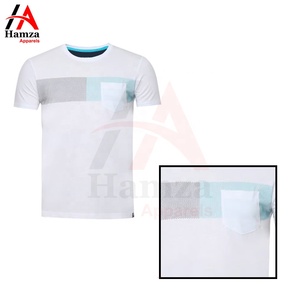 เสื้อยืดผู้ชายมีสไตล์เสื้อยืดลำลองผสมผ้าฝ้ายสีขาวแขนสั้นดีไซน์กราฟิกเข้ารูปปกติมีกระเป๋า180 GSM คอกลม - Product Image 6