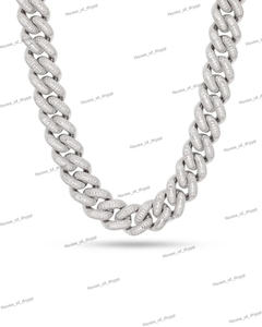 สร้อยคอเพชรมอิสซาไนท์สุดหรูเครื่องประดับเงินพร้อมบาแกตต์และสร้อยคอเช็คผู้ทดสอบแบบคิวบา - Product Image 2