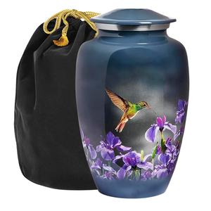 Urnas para Cenizas Humanas Adultas Femeninas, Urnas Entierro, Decorativas, Funerarias, Urnas de Cremación para Mujeres y Hombres-Gris, Grande - Product Image 1