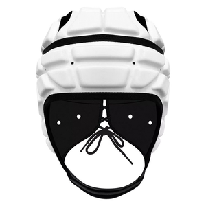 Personalizado Blanco Jóvenes Niños Adultos Scrum Cap 7v7 Soft Rugby Headgear Fútbol Casco de fútbol con correa elástica ajustable - Product Image 1
