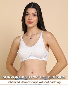 Soutien-gorge Invisi-Fit en coton Spandex non rembourré Tweens Everyday Type de soutien sans fil blanc solide - Product Image 4