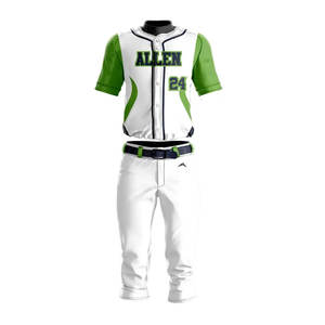 Conjuntos de uniformes de softbol de moda con bordado de béisbol personalizado, servicios OEM, nuevo poliéster 100%, transpirable, secado rápido, humedad - Product Image 1