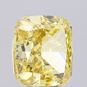 Diamant de laboratoire taille coussin, jaune vif fantaisie, excellente taille, certifié IGI, type CVD, pierre précieuse non montée pour joaillerie fine - Product Image 4
