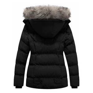 Abrigo de Invierno con Capucha para Mujer, Chaqueta Acolchada Gruesa con Capucha de Piel Sintética Extraíble, Ropa Exterior Cálida e Impermeable - Product Image 2