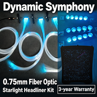 Kits de plafond étoilé à fibres optiques 0,75 mm, kit d'éclairage ciel étoilé 12V, garantie 3 ans, prix de gros, symphonie romantique