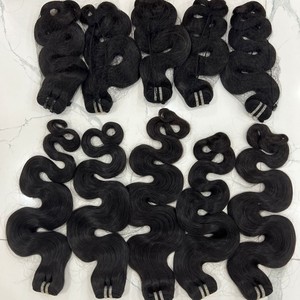 HUESO RECTO BURGUNDY BLONDE MARRÓN NARANJA NATURAL NEGRO 100% REAL VIETNAMÉS CABELLO HUMANO Remy Virgen Trama de piel para hacer pelucas - Product Image 5