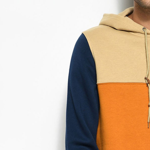 Customizable <b>Men's</b> <b>Hoodie</b> in <b>Orange</b> Blue Khaki Comfortable Drawstring with Embroidery Plain Dyed for Summer Bulk Supply - Product Image 3