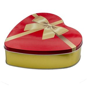 2.3L <b>Heart</b>-<b>Shaped</b> Jewelry <b>Box</b> with Gold Ribbon Metal Lid Elegant Storage Solution - Product Image 2