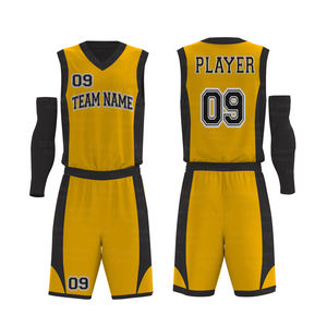 Personalice su propio uniforme de baloncesto del equipo reversible para hombre sublimación impreso cosido uniforme de baloncesto - Product Image 2