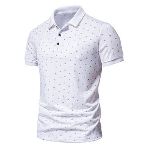Polos profesionales para hombre con estampado personalizado Estilo informal Tela elástica ligera Patrón sólido Mangas cortas - Product Image 3