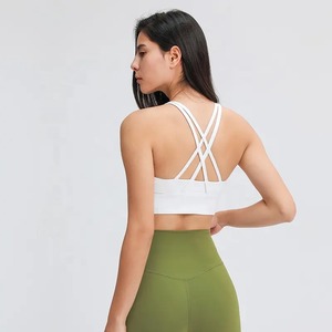 Custom Service Women Activewear Medium Support Seamless Sports <b>Bra</b> Gym Yoga <b>Open</b> Back Ladies Sports <b>Bra</b> for Women - Product Image 2