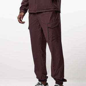 Joggers informales para hombre, tela elástica de cuatro vías de alta calidad, cintura elástica ligera, puños elásticos, bolsillos laterales de carga - Product Image 1