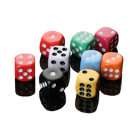 Ensemble de 7 dés carrés en acrylique transparent de 14 mm, écologiques et durables, pour jeux de société, vente en gros personnalisée