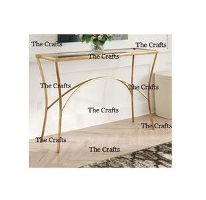 Mesa auxiliar de sala de estar de diseño ventajoso en mesa auxiliar de hierro y vidrio para mesa de consola decorativa de boda - Product Image 1