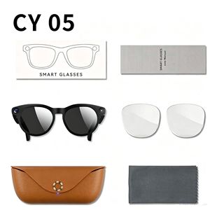 Lentes Inteligentes CY05 con Cámara HD de 8MP, Grabación de Video 1080P, Asistente de IA, Cámara Dual, Marco Metálico, Resistencia al Agua IPX4 - Product Image 1