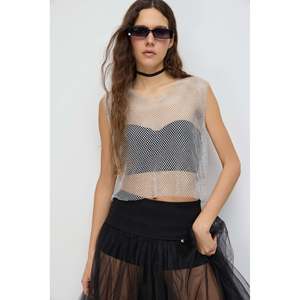 TopShiny - Top Corto de Verano Estilo Occidental Informal, Talla XL, Logotipo Bordado, Diamantes, Algodón de Punto, Personalizable, Tinte Liso - Product Image 5