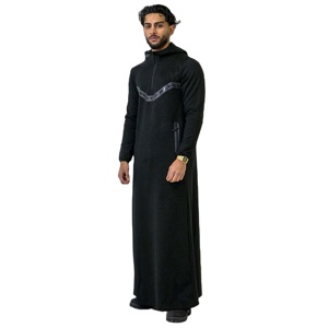 Thobe pour homme de haute qualité, traditionnel, fait à la main, anti-rides, à capuche, décontracté, élégant, confortable, en coton, longueur cheville, manches longues - Product Image 3
