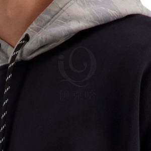 Vente en gros de service OEM sweats à capuche à épaules tombantes pour hommes légers de couleur unie sweats à capuche à épaules tombantes - Product Image 6