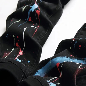 Nouveaux pantalons bruts pour hommes en denim peint au prix d'usine fabriqués par Star Figure Enterprises - Product Image 4