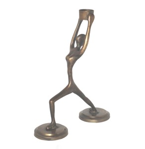 Porte-bougie en métal pour figurine de yoga, support pour bougie chauffe-plat en fer, décoration d'accent pour la maison - Product Image 1