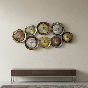 Venta al por mayor moderno de lujo diseño real grabado de metal arte de la pared decoración de hierro de primera calidad sala de estar decoración colgante - Product Image 2
