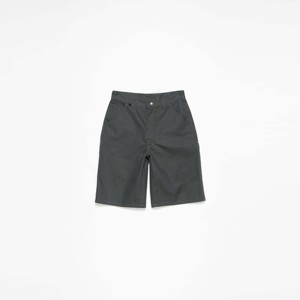 Canvas <b>Shorts</b> <b>Man</b> - Unisex, Regular Fit, Mid Waist, Wide Leg, <b>Knee</b> <b>Length</b>, Quick Dry and Garment-Dyed Cotton with Leather Patch - Product Image 2