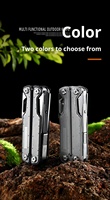 Couteau pliant multifonction professionnel 25-en-1, robuste, en acier inoxydable, pinces multifonctions pour la survie, le camping, les activités de plein air et l'EDC